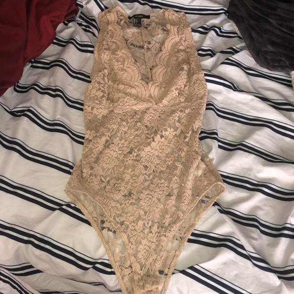 Forever 21 Other - Lace Deep V Bodysuit